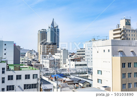 新潟市上大川前通付近より古町界隈の街並み 50103890