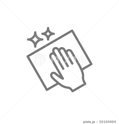 Cleaning with rag line icon. Cleaning with rag line icon. 50104004