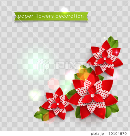 Colorful paper cut flowers. Vector eps 10 format 50104670
