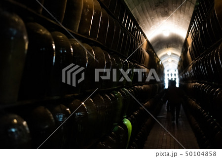 rows of fermented alcoholic beverage rows of fermented alcoholic beverage 50104858