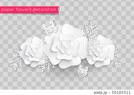 Paper cut flowers. Vector eps 10 format. Paper cut flowers. Vector eps 10 format. 50105311