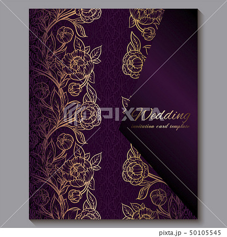 Exquisite royal purple luxury wedding invitation, Exquisite royal purple luxury wedding invitation, 50105545