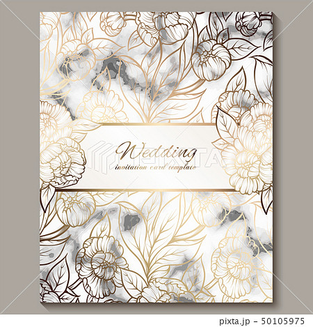 Luxury and elegant wedding invitation cards with 50105975