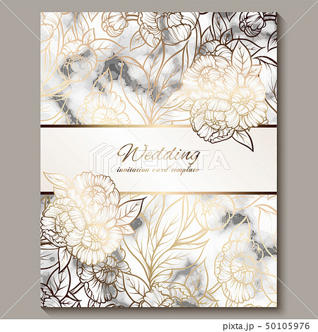 Luxury and elegant wedding invitation cards with 50105976