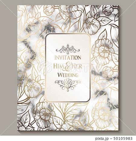 Luxury and elegant wedding invitation cards with 50105983