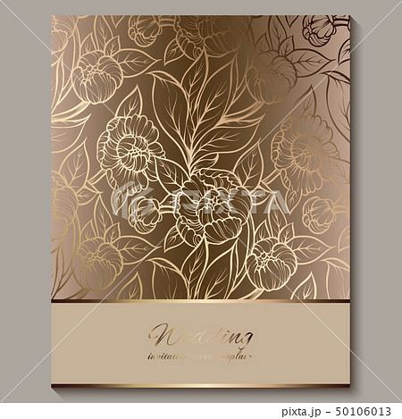 Exquisite royal luxury wedding invitation, gold 50106013