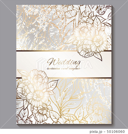 Exquisite royal luxury wedding invitation, gold on 50106060