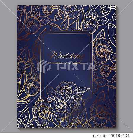 Exquisite royal luxury wedding invitation, gold on 50106131