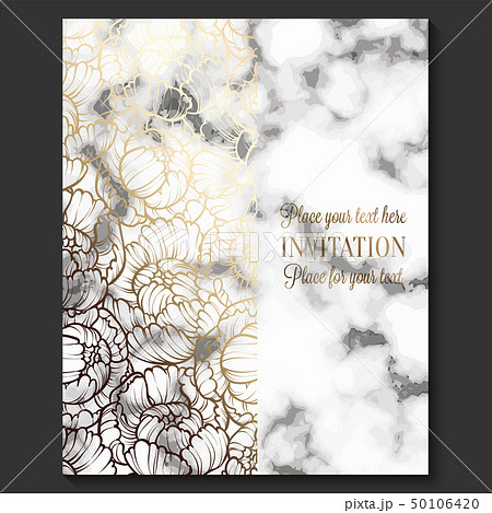 Luxury and elegant wedding invitation card 50106420