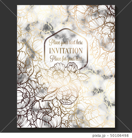 Luxury and elegant wedding invitation card 50106498