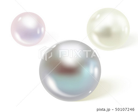 Realistic different colors pearls set. 50107246