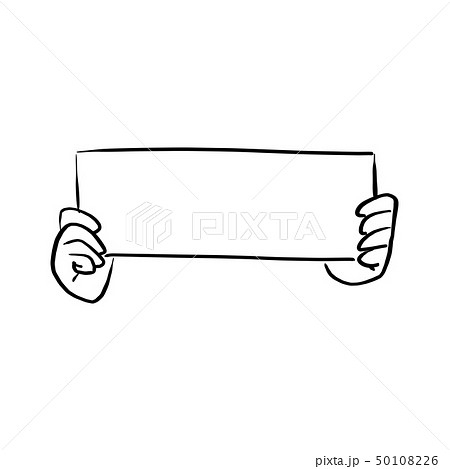 hand holding blank paper sign vector illustration hand holding blank paper sign vector illustration 50108226