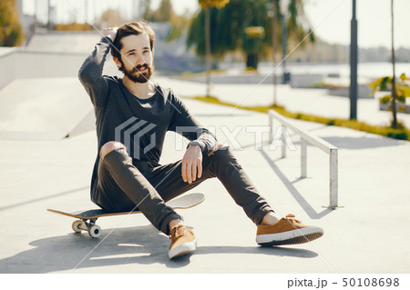 man with skate 50108698
