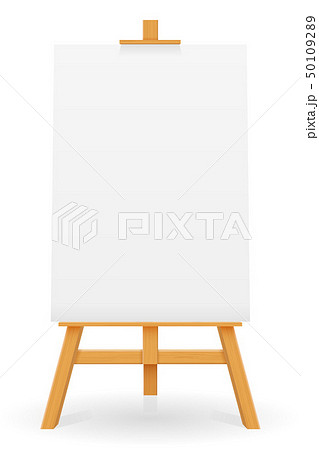 wooden easel for painting and drawing with a blank wooden easel for painting and drawing with a blank 50109289