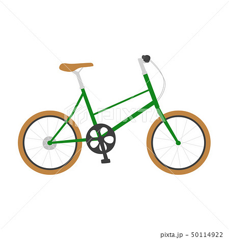 自転車のイラスト スタイリッシュな緑色 のイラスト素材