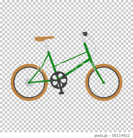 自転車のイラスト スタイリッシュな緑色 のイラスト素材