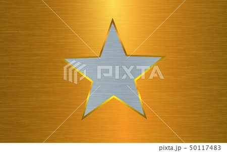 silver star on golden plate silver star on golden plate 50117483