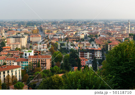 View of Bergamo from Sant Andrea platform. Italy 50118710
