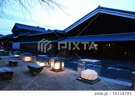 夜のうだつの上がる町並み 夜のうだつの上がる町並み 50118783