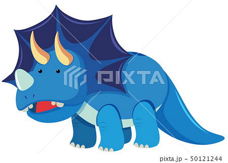 blue triceratops clipart