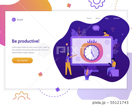 Pomodoro technique web banner Pomodoro technique web banner 50121743