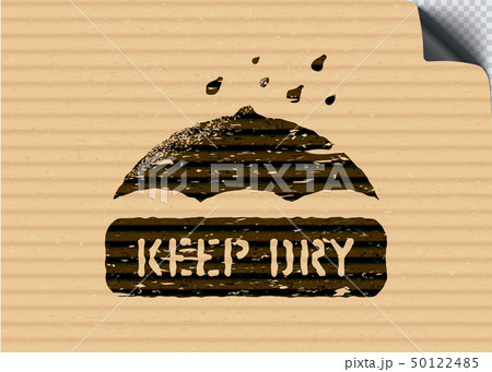 Keep Dry grunge sign on carton box for logistics or cargo. Vector illustration Keep Dry grunge sign on carton box for logistics or cargo. Vector illustration 50122485