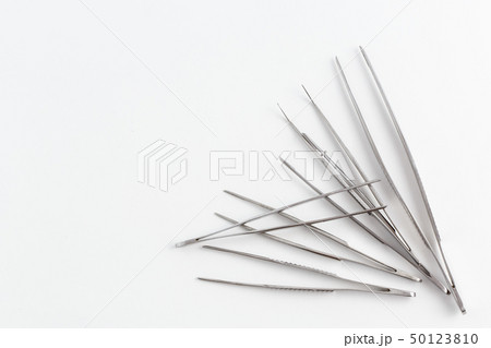 surgical instruments on a white background 50123810