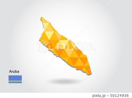 Geometric polygonal style vector map Geometric polygonal style vector map 50124936