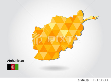 Geometric polygonal style vector map 50124944