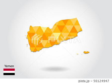 Geometric polygonal style vector map 50124947