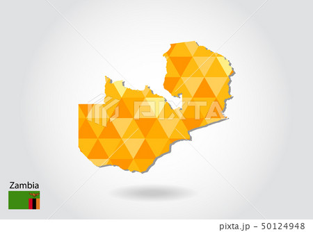 Geometric polygonal style vector map 50124948