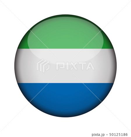 Flag in glossy round button of icon. 50125186