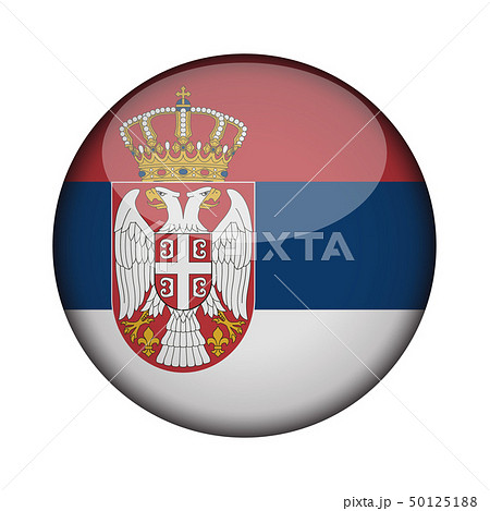 Flag in glossy round button of icon. Flag in glossy round button of icon. 50125188