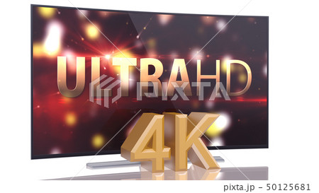 UltraHD Smart Tv with Curved screen on white 50125681