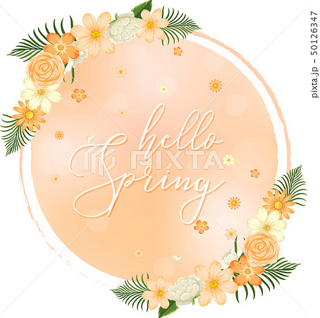 Spring poster with orange flowers 50126347