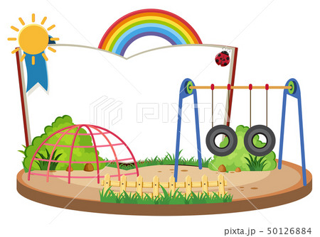 Book template with playground scene Book template with playground scene 50126884