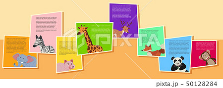 Background design with wild animals and text 50128284