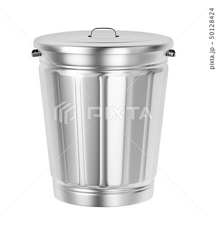 Silver trash can 50128424