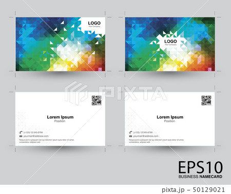 Abstract colorful namecard template background. 50129021