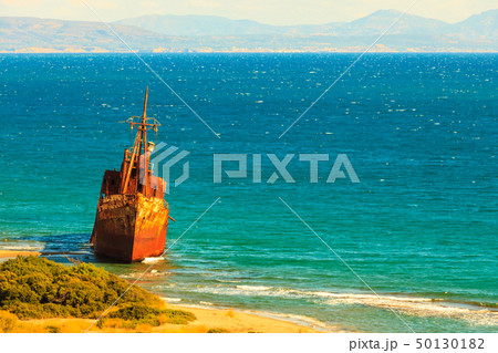 The famous shipwreck near Gythio Greece The famous shipwreck near Gythio Greece 50130182