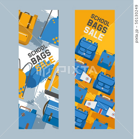 School vector pattern kids backpack bag for schooling supplies accessory schoolchilds backdrop 50130249