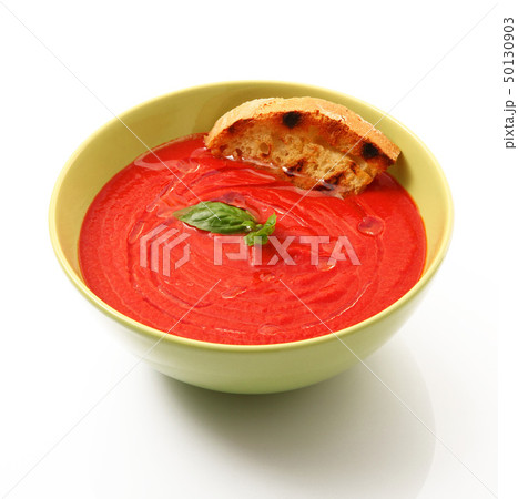 traditional tomatoes soup with bio ingredients 50130903