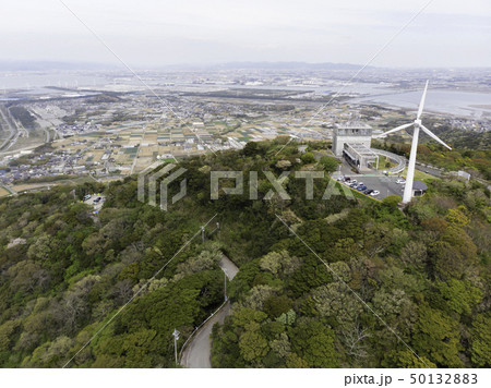 【愛知県】田原市　蔵王山展望台　空撮 50132883