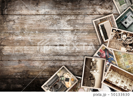 photographs vintage wooden background 50133630