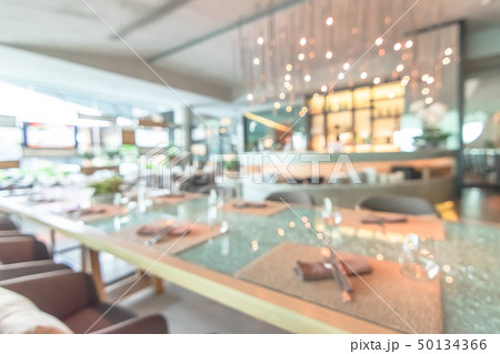 Restaurant dining table blur background in hotel Restaurant dining table blur background in hotel 50134366