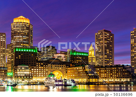 Boston Downtont night Boston Downtont night 50136696