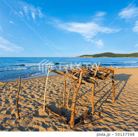 Summer sandy beach in Bulgaria. Summer sandy beach in Bulgaria. 50137598