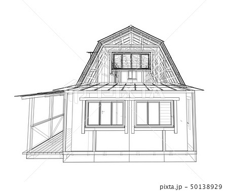 House sketch. Vector rendering of 3d 50138929