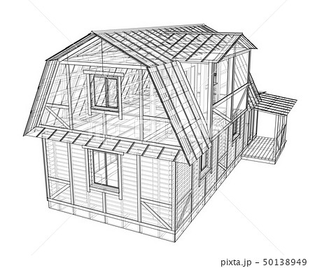 House sketch. Vector rendering of 3d 50138949
