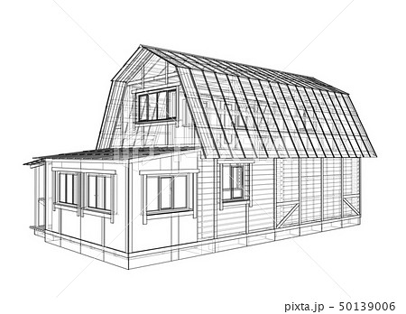 House sketch. Vector rendering of 3d 50139006